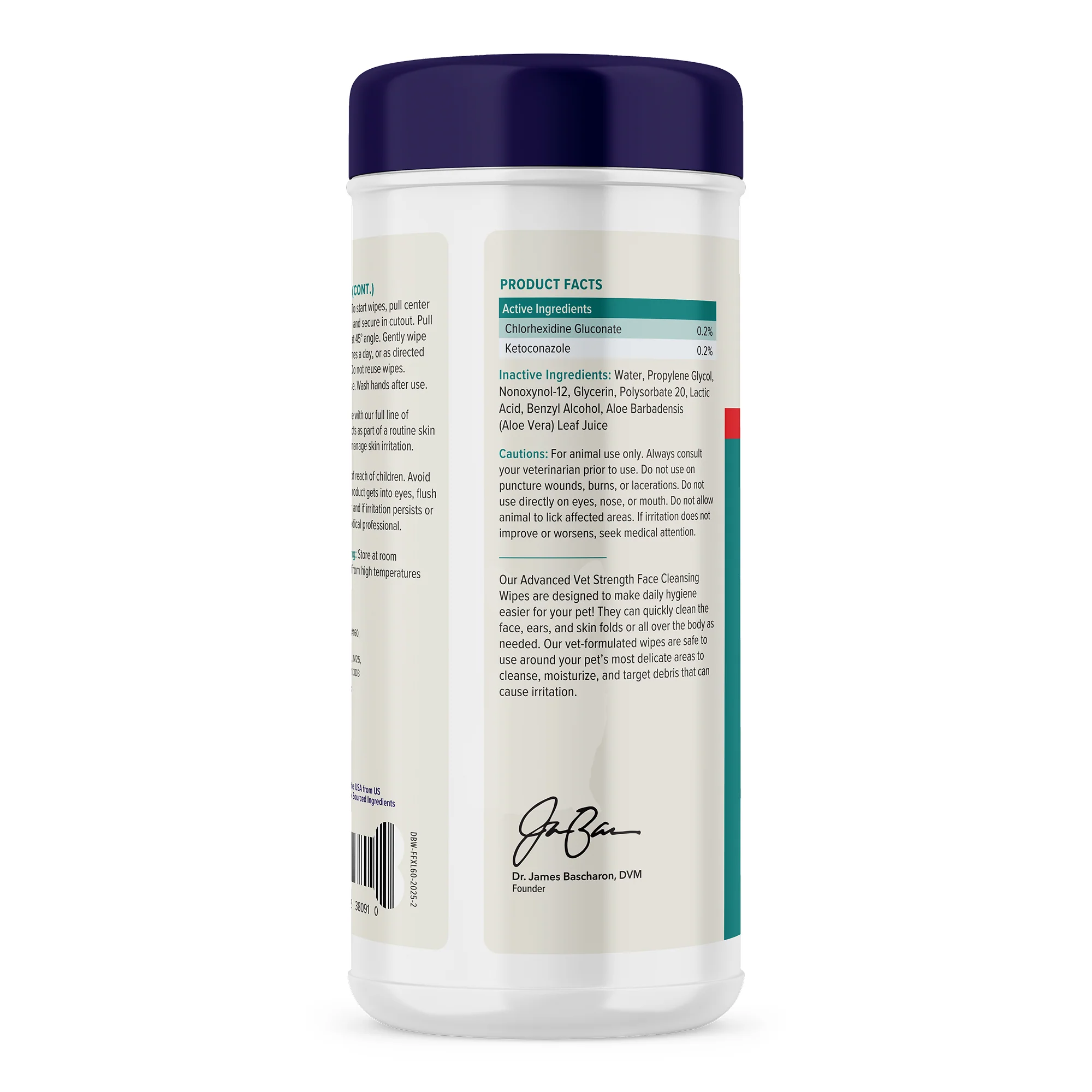 DermaBliss™ Advanced Vet Strength Face Cleansing Wipes - Image 3