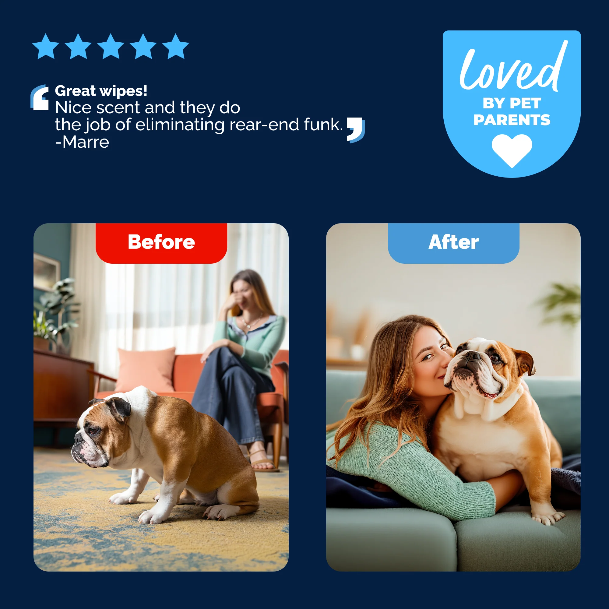 Glandex® Rear-End Hygiene Wipes for Dogs & Cats - Image 7